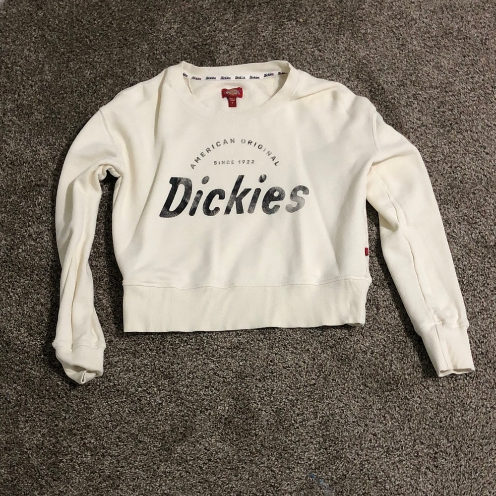 Dickies Cream Logo Crew Sweatshirt